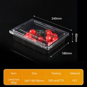 Clear PET Lamb Box for Fresh Meat Packaging