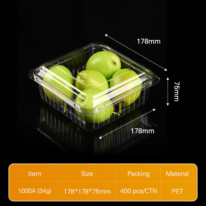 PET Hinged Fruit Container