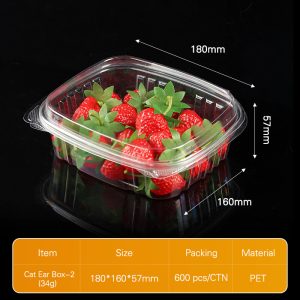 Cat Ear Hinged Fruit Container